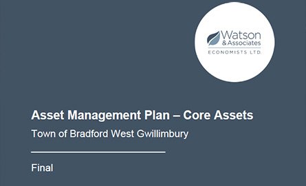 Asset Management Plan report cover photo, including Consultant logo and report title