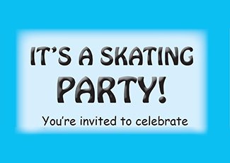 Snapshot of Skating Birthday Party invitation 