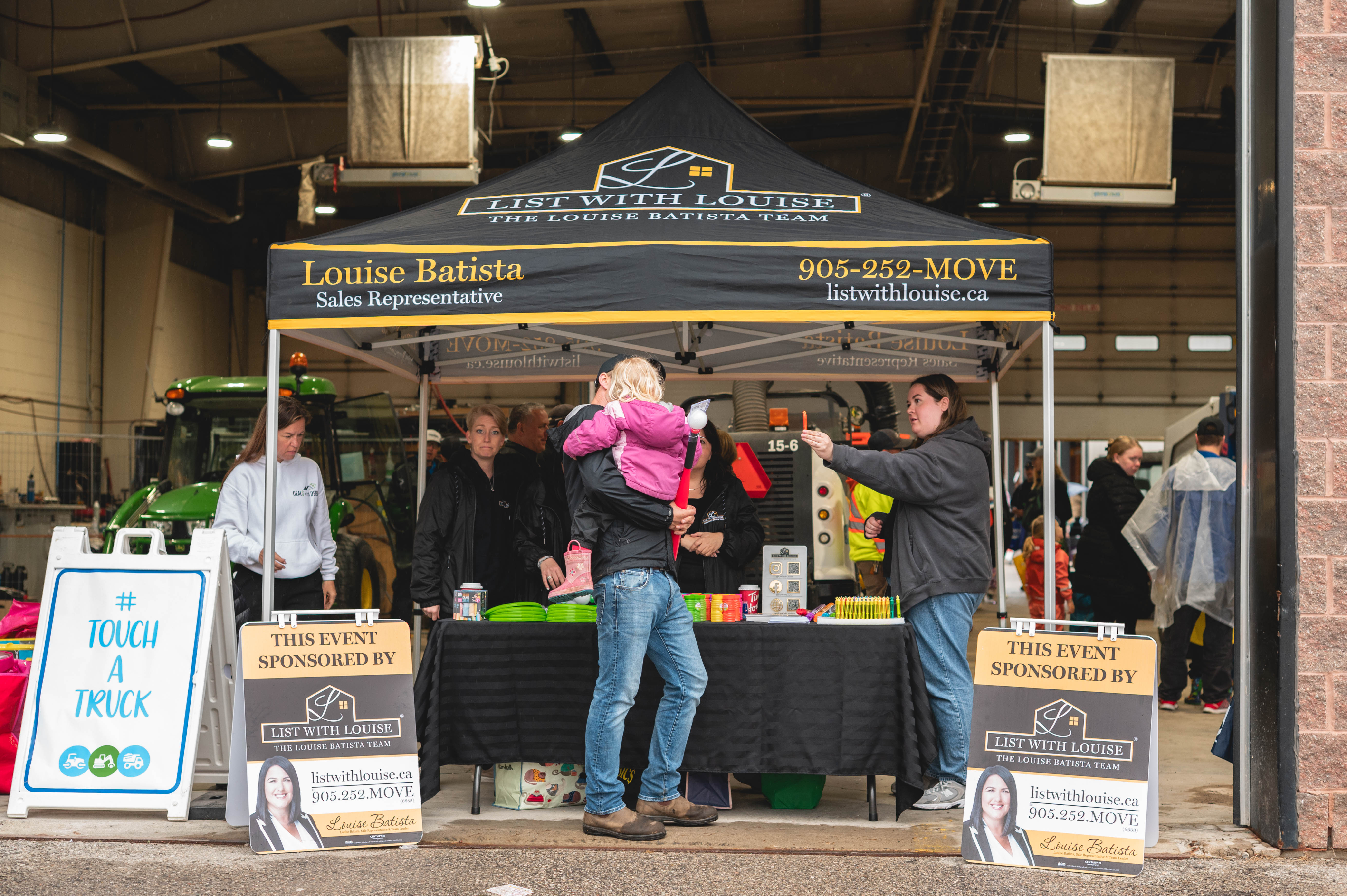 list with louise sponsor booth