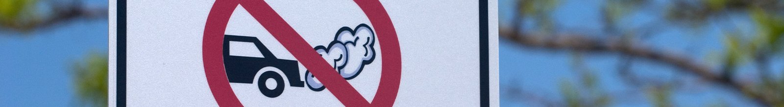 Anti-idling street sign