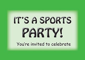 Snapshot of Sports Birthday Party invitation 