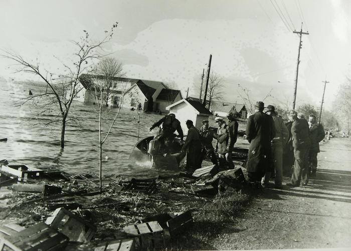 Hurricane Hazel damage at the Holland Marsh