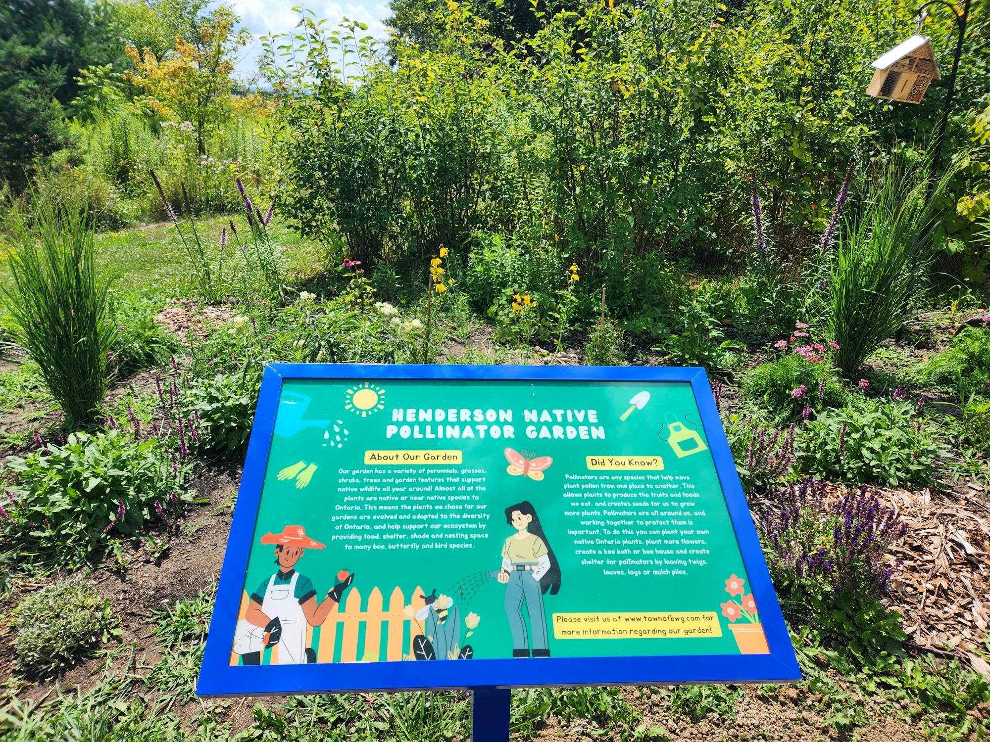 pollinator garden sign