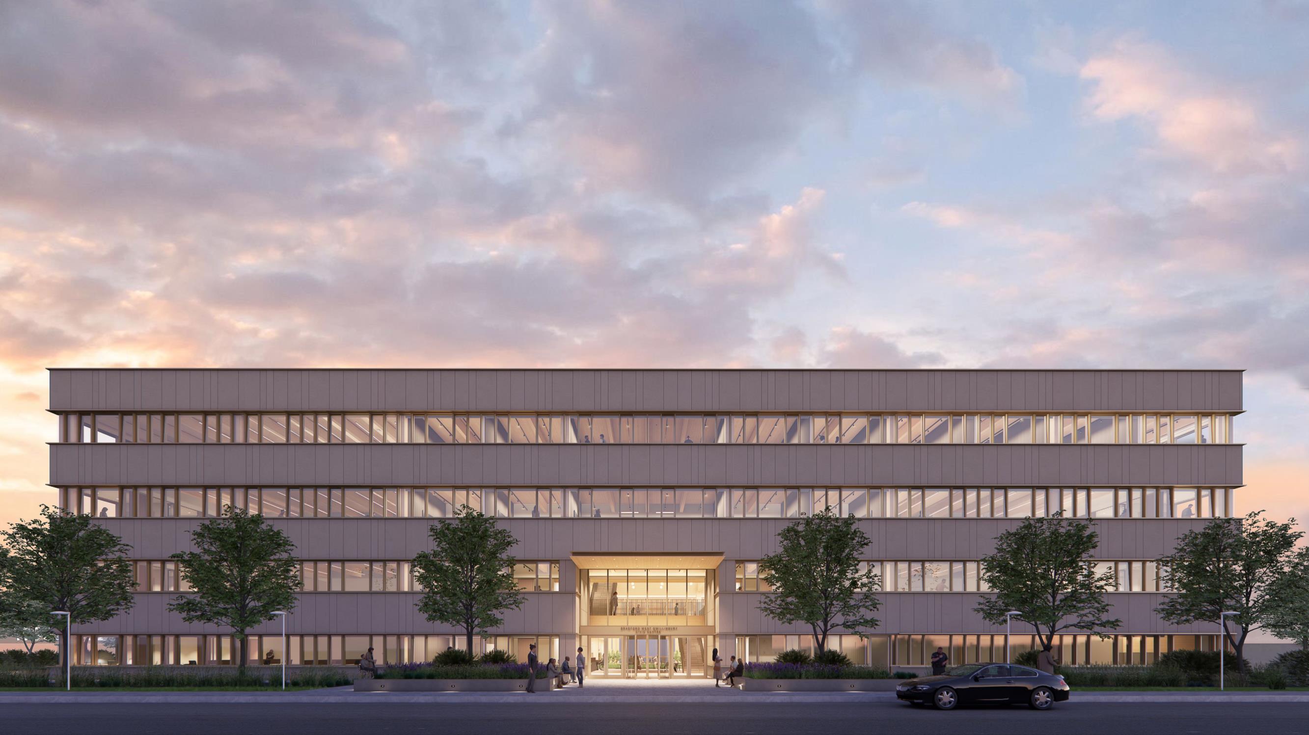 Rendering of new Town of BWG Civic Centre