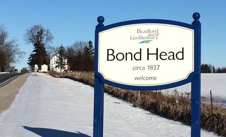Welcome to Bond Head exterior sign