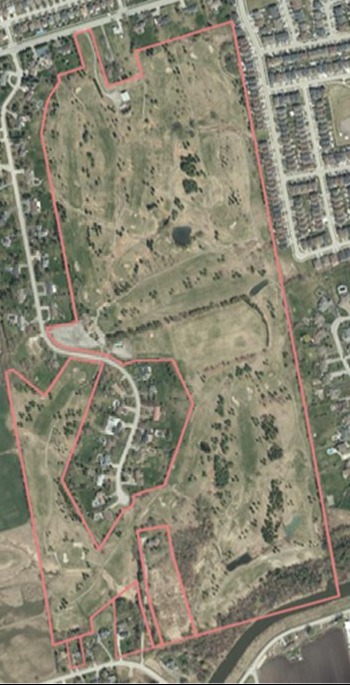 Map illustrating proposed subdivision site