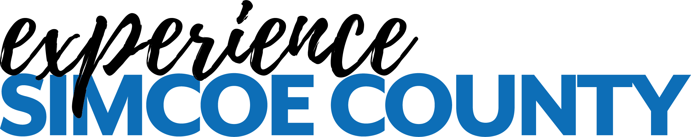 Tourism Simcoe County logo reading "Experience Simcoe County"