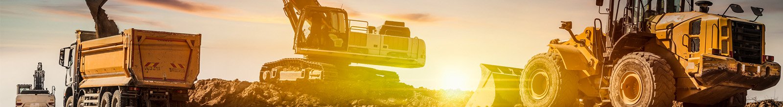 construction vehicles working in the field