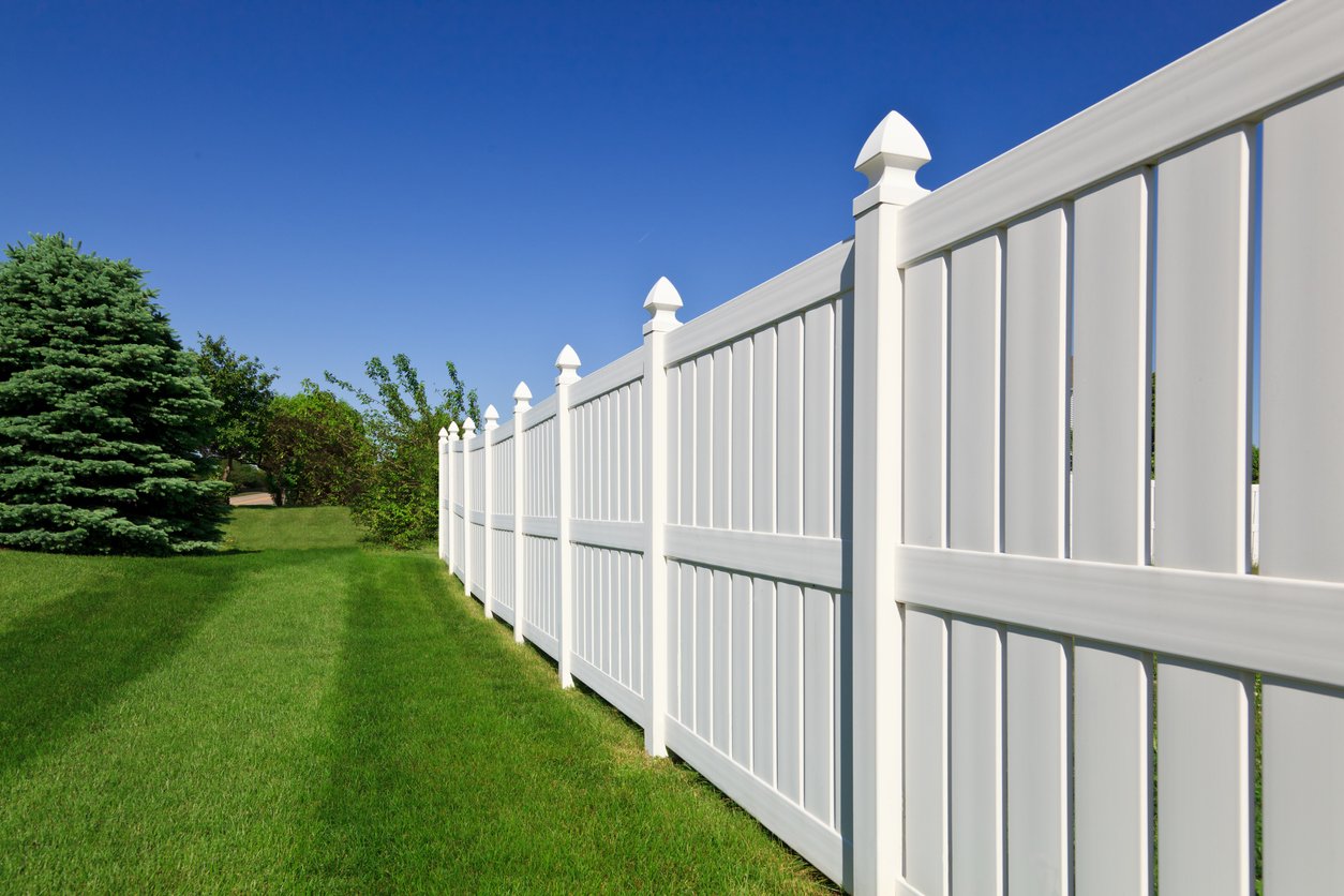 Wooden picket fence
