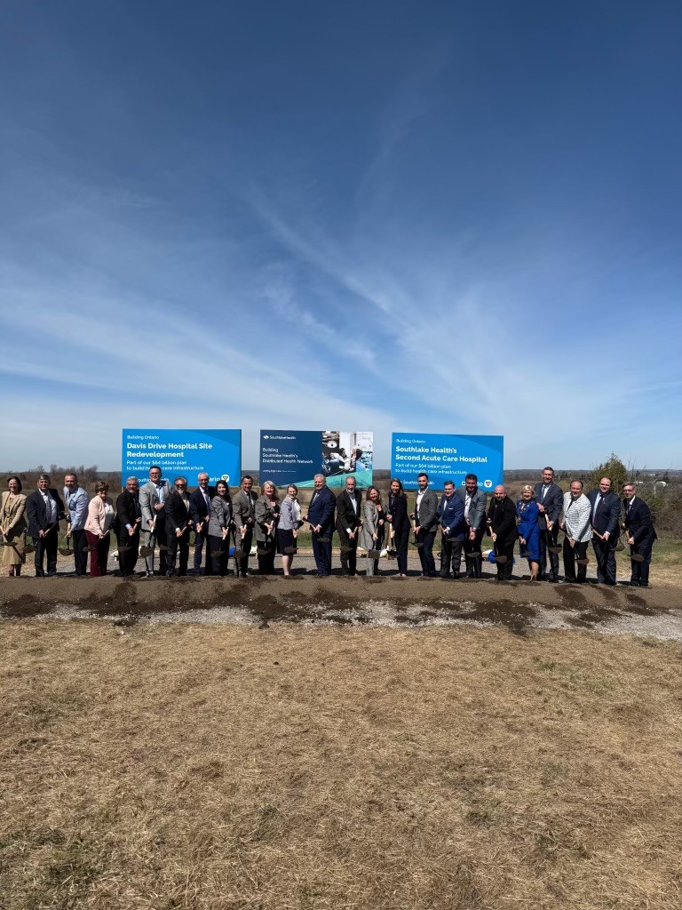 group of individuals at the chosen land space for new southlake hospital
