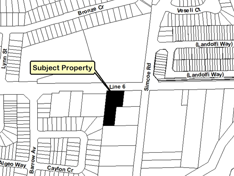 Map indicating subject property