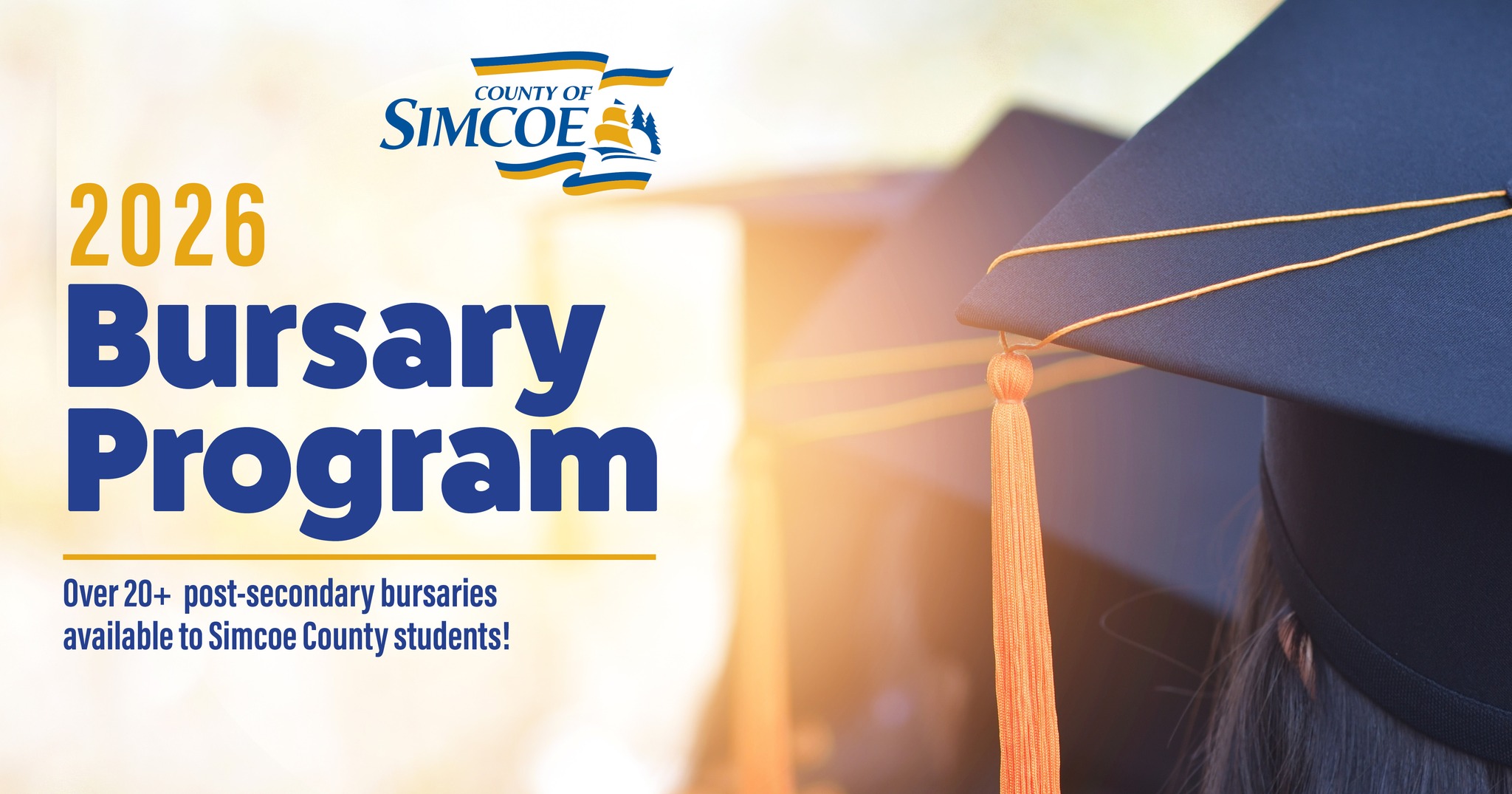 Bursary Program 2026 with graduation cap in background
