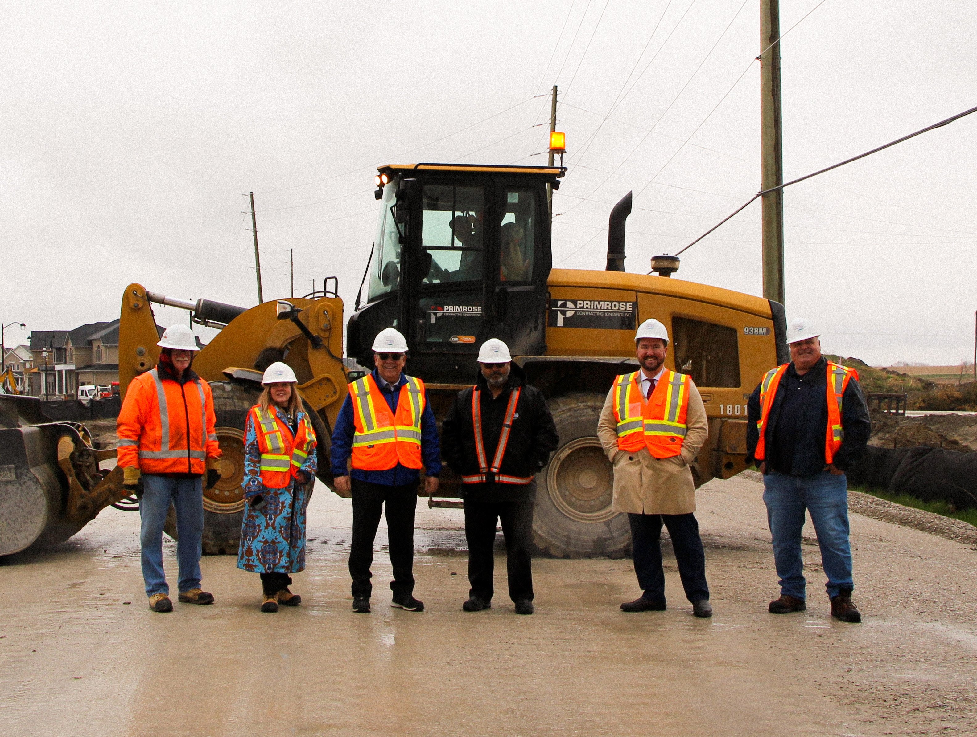 Members of council and the project team at the SWAR project site