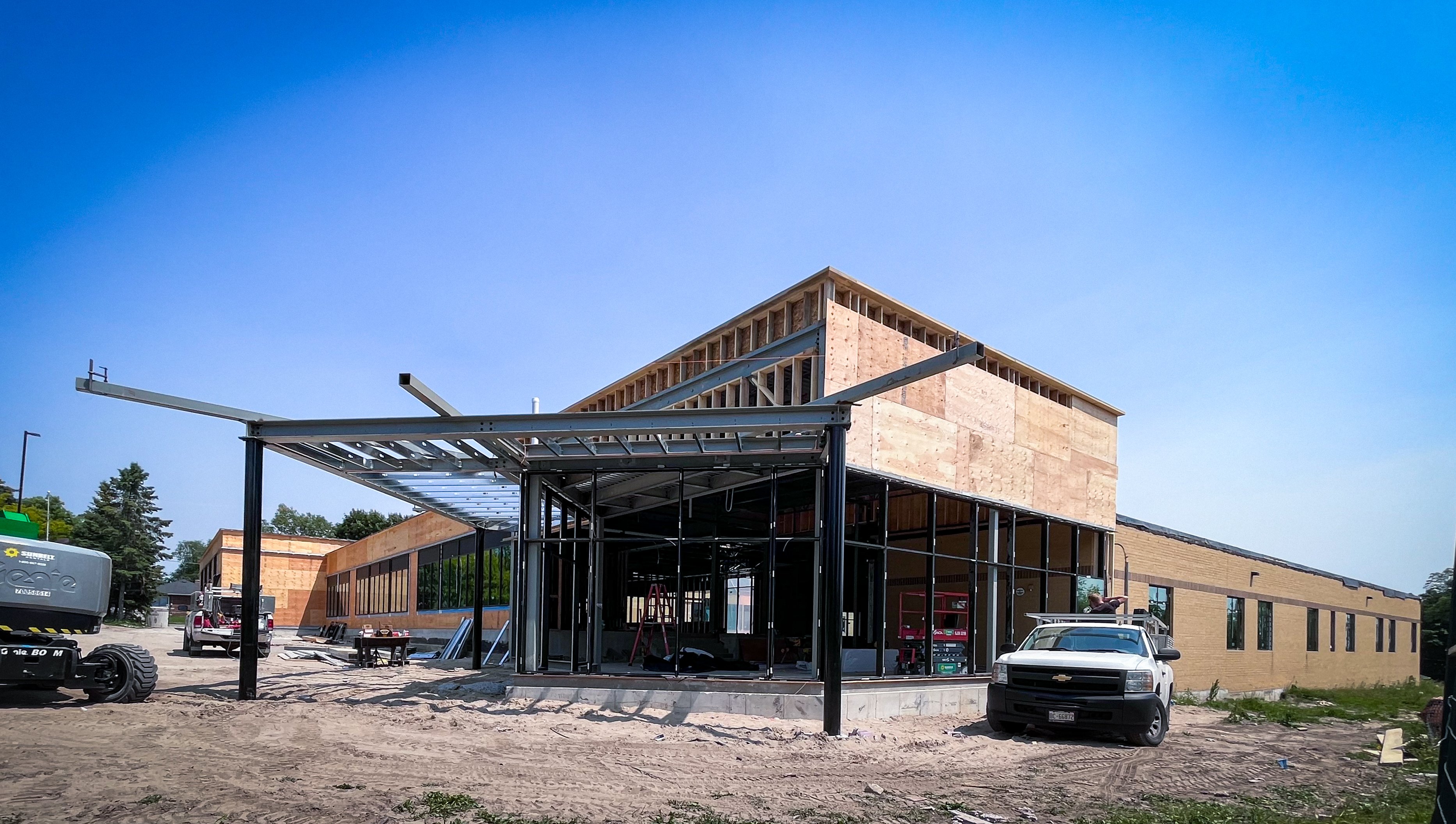 Exterior view of new Community Hub under construction at 177 Church Street