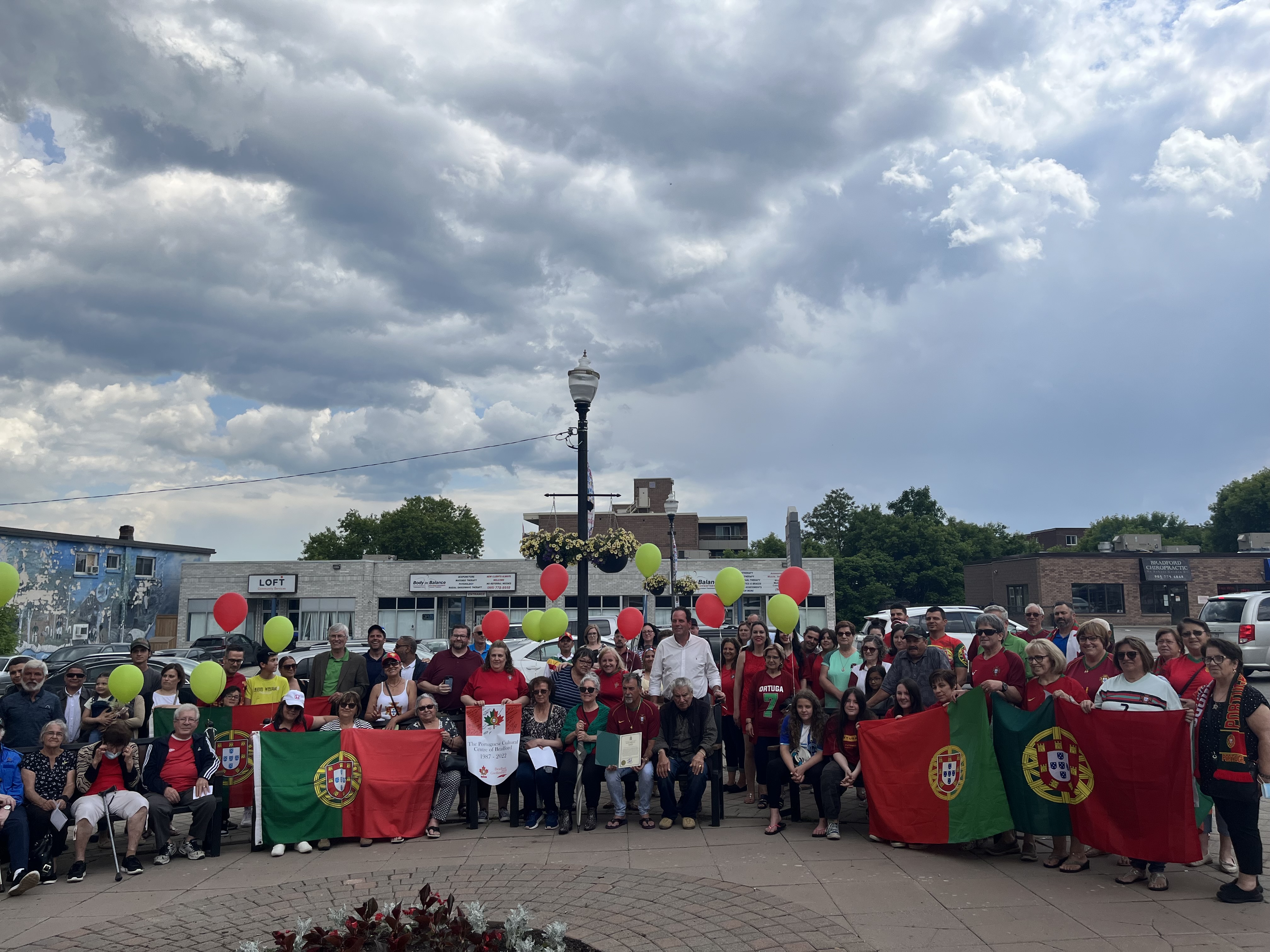 Group of community members at the 2022 Portugal Day Flag Raising