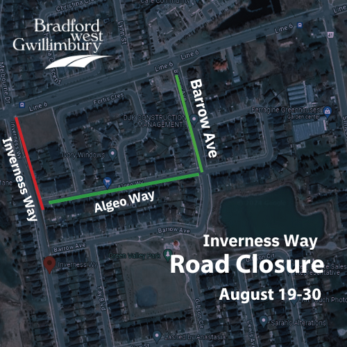 Image of closure on Inverness Way