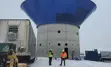Photo of Bond Head water tower during construction