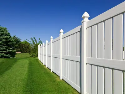 Wooden picket fence