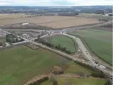 Aerial view of new roundabout